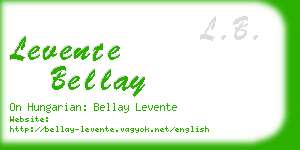 levente bellay business card